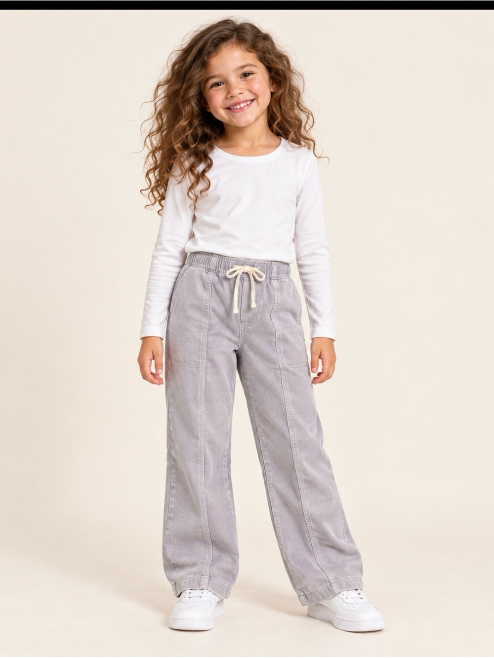 Cat & Jack Light lavender Wide-Leg Drawstring Pants